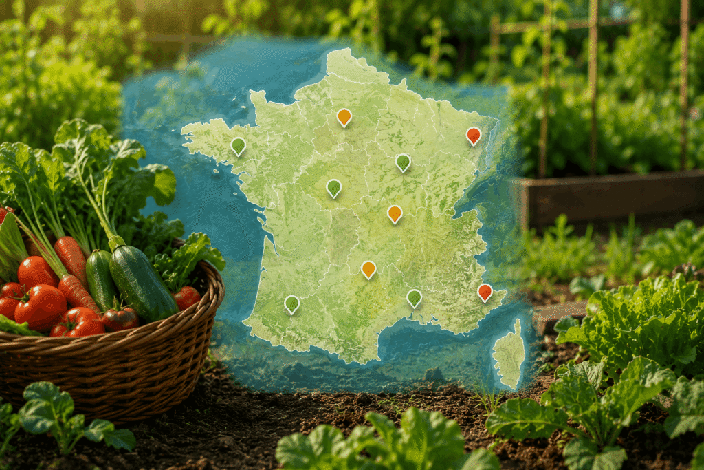 Carte de Plantation par Région — Calendrier Potager Interactif Gratuit